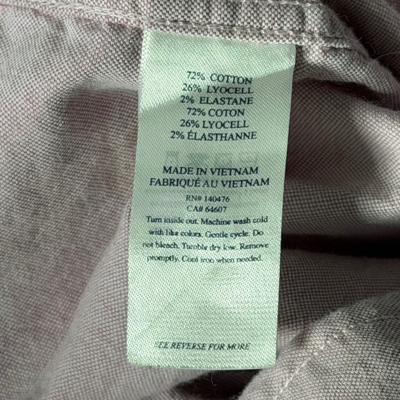 Faherty Purple Lilac Long Sleeve Button Down Shirt Top Preppy Size Men's Size XL - Picture 7 of 9